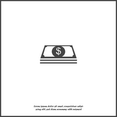 Nakit para simgesi. Beyaz izole arka planda düz görüntü para.