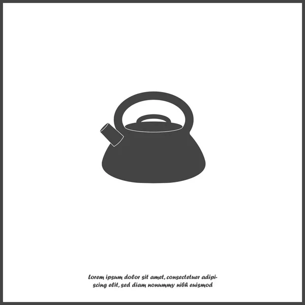 Teapot Vector Icon on white isolated background. — Stock Vector