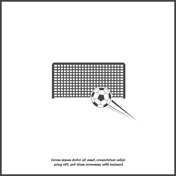 Objectif de football vectoriel sur fond blanc isolé. Couches groupées f — Image vectorielle