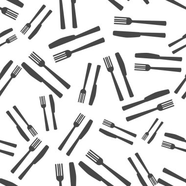 Bıçak ve çatal. Çatal. Whi üzerinde masa ayarı sorunsuz desen