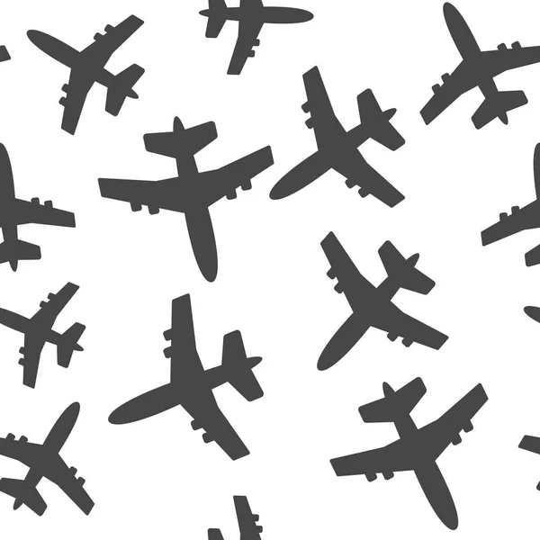 Ikona letadla. Ploché vektorové letadlo ilustrace bezproblémové patte — Stockový vektor