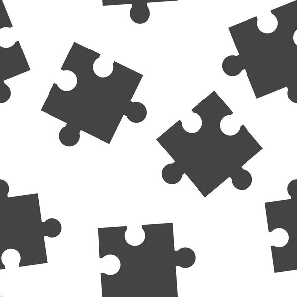 Wektor puzzle ikona bez szwu wzór na białym tle. — Wektor stockowy