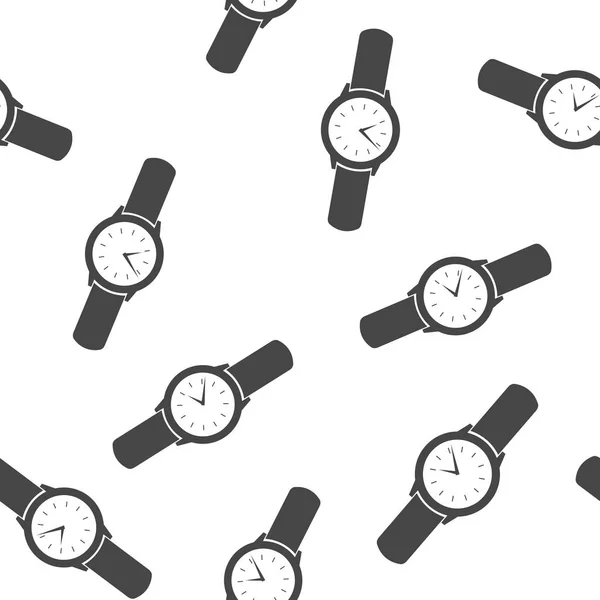 Klassische Armbanduhr für Männer. Beginn ist um 19 Uhr. Vektor-Uhr-Symbol nahtlos — Stockvektor
