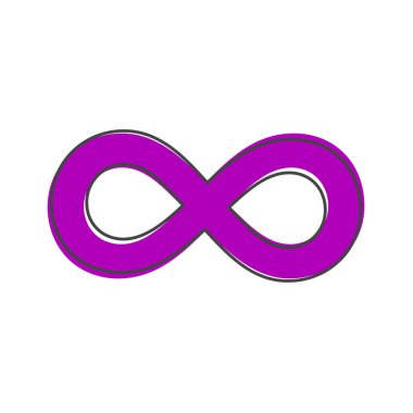 Beyaz izole arkaplanda sonsuz çizgi film tarzının vektör resmi. Kolayca düzenlemek için katmanlar gruplandırıldı. Tasarımın için..