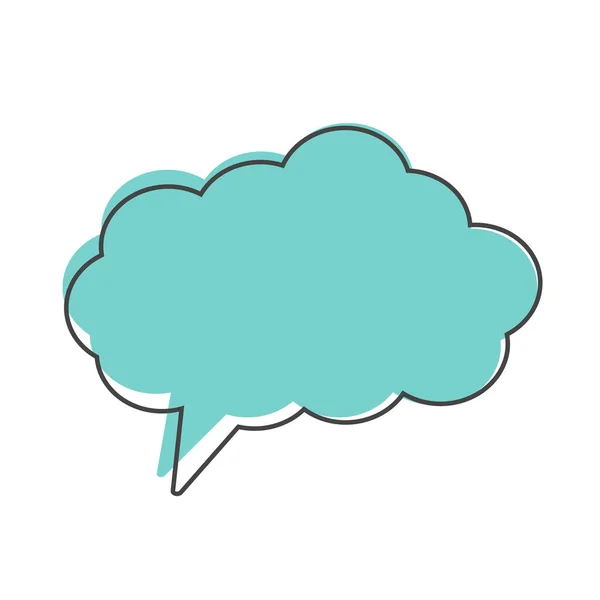 Conversação Nuvem Ícone Vetorial Nuvem Estilo Cartoon Fala Fundo Isolado — Vetor de Stock
