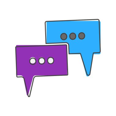 Üç noktalı düşünceleri olan vektör simgesi bulutu. Simge bulutu beyaz izole arkaplanda sessiz çizgi film tarzıdır. Kolayca düzenlemek için katmanlar gruplandırıldı. Tasarımın için..