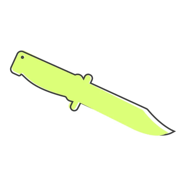 Vector Icono Cuchillo Estilo Dibujos Animados Sobre Fondo Blanco Aislado — Archivo Imágenes Vectoriales