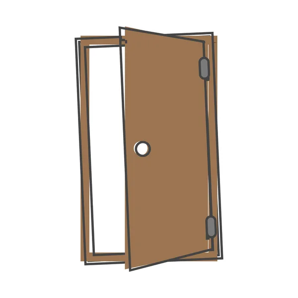 Icono Vector Puerta Abierta Icono Que Indica Entrada Habitación Estilo — Archivo Imágenes Vectoriales