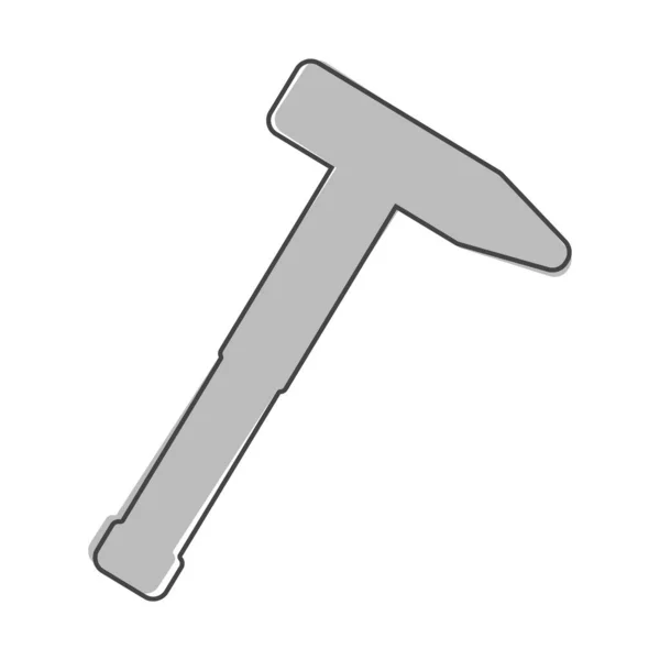 Hammer Vektor Symbol Arbeitswerkzeug Ist Ein Hammer Cartoon Stil Auf — Stockvektor