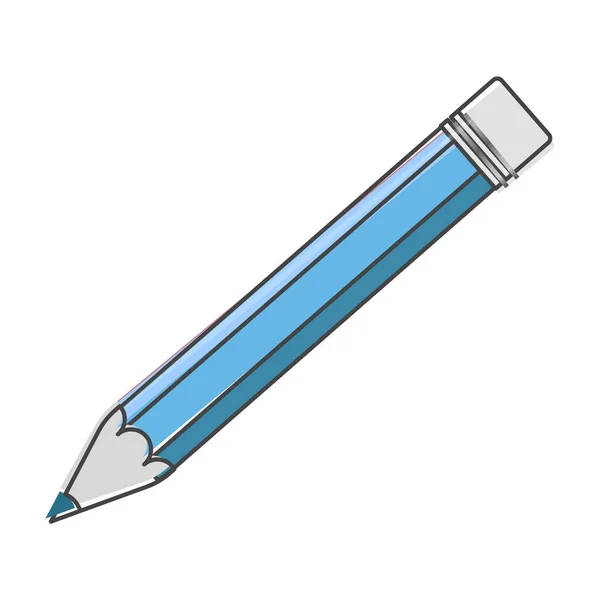 铅笔矢量图标 铅笔为您的设计卡通风格白色孤立的背景 层次结构分组 以方便编辑说明 为了你的设计 — 图库矢量图片