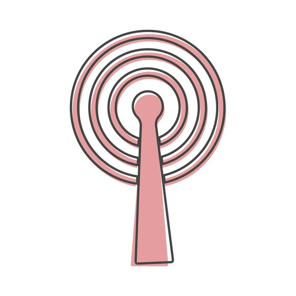 Значок Вектора Wifi Иллюстрация Логотипа Стиле Карикатуры Белом Изолированном Фоне — стоковый вектор