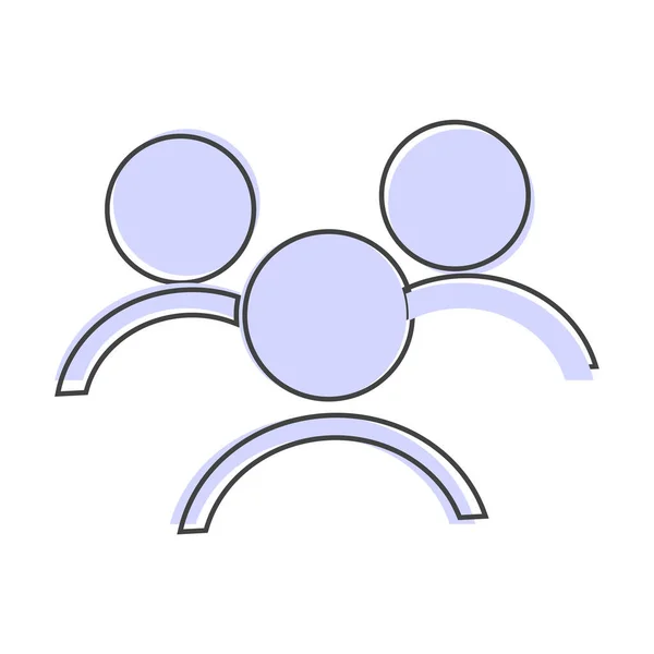 Ikona Uživatelského Chatu Vektoru Lidé Interakce Symbol Kreslený Styl Bílém — Stockový vektor