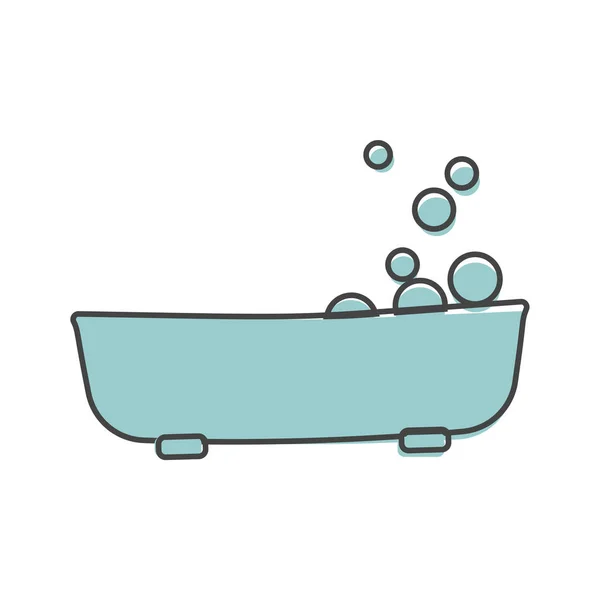 Vector Icono Baño Habitación Icono Vectorial Ilustración Baño Estilo Dibujos — Archivo Imágenes Vectoriales