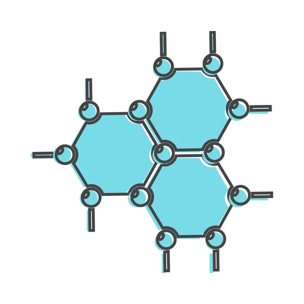 Векторное Изображение Молекулы Икона Молекулярных Исследований Медицине Медицине Белом Изолированном — стоковый вектор