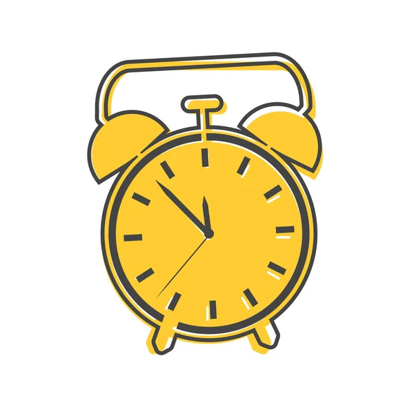 Ícone Vetor Estilo Desenho Animado Relógio Fundo Isolado Branco Camadas —  Vetores de Stock