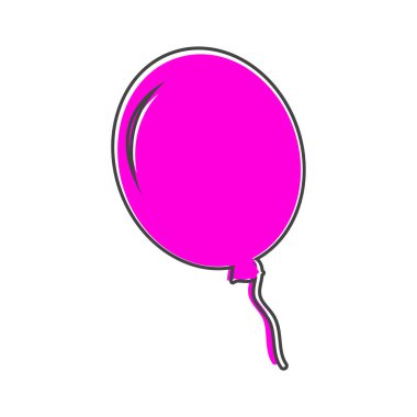 Beyaz izole arkaplanda vektör simgesi resim balonu karikatür tarzı. Kolayca düzenlemek için katmanlar gruplandırıldı. Tasarımın için..