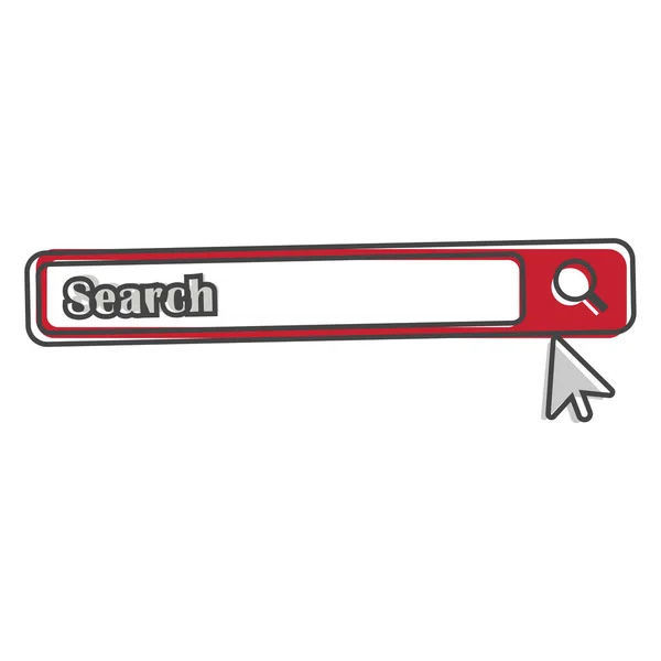 Search Line Vector Image Element Design Set Search Bar Design — Stock Vector
