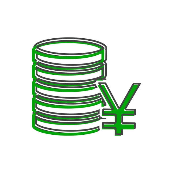 Ikone Der Yen Währung Yen Geld Symbol Der Japanischen Währung — Stockvektor