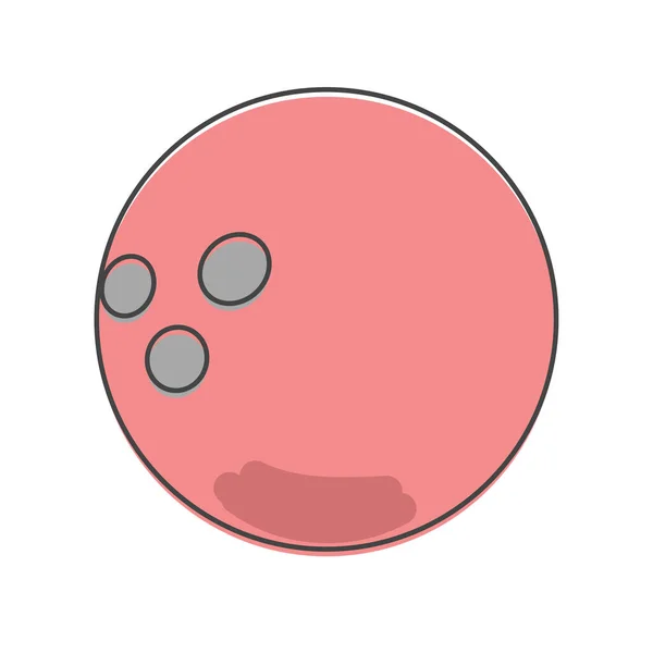 Icône Vectorielle Bowling Symbole Boule Style Dessin Animé Bowling Sur — Image vectorielle
