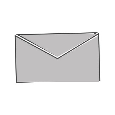 Vektör zarf simgesi. Beyaz izole edilmiş arkaplanda e-posta ileti illüstrasyon çizgi film biçimi. Kolayca düzenlemek için katmanlar gruplandırıldı. Tasarımın için..