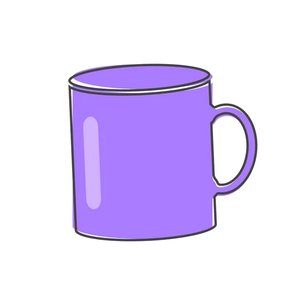 矢量图标一次性咖啡杯 陈腐的咖啡则是在白色孤立的背景下 以卡通风格配餐 层次结构分组 以方便编辑说明 为了你的设计 — 图库矢量图片