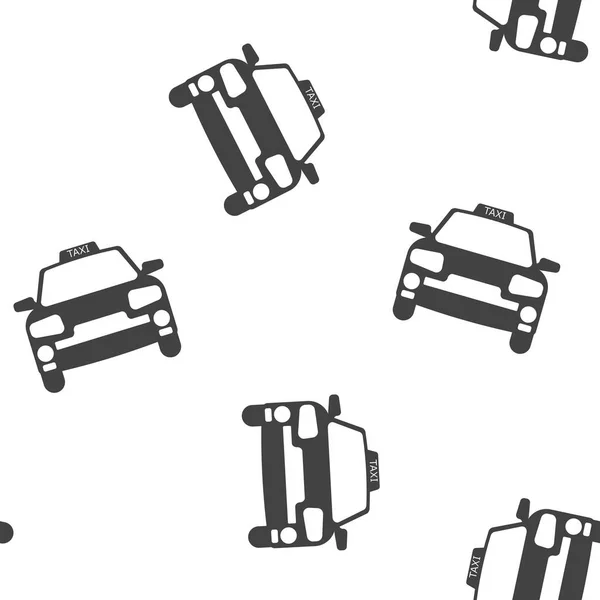 Автомобіль Таксі Вектор Значок Безшовний Візерунок Білому Тлі Шари Згруповані — стоковий вектор