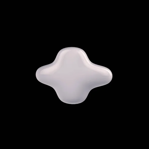 Символ Плюс Молоко Белые Цвета Черном Фоне Рендеринг — стоковое фото