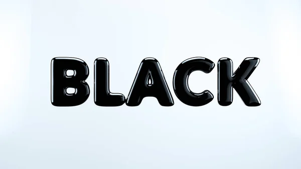 Inscription Black Black Background Render — Stock Photo, Image