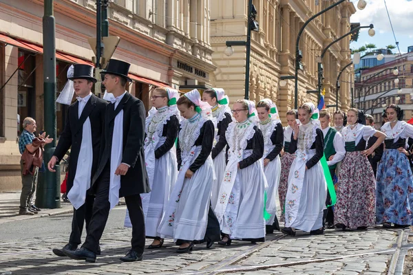 Prague Çek Cumhuriyeti Temmuz 2018 Insanlar Sokolsky Slet Sokol Hareketi — Stok fotoğraf