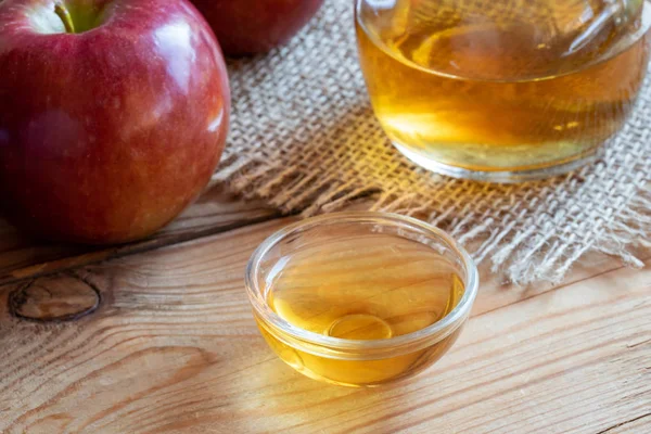 Bowl Apple Cider Vinegar — Stock Photo, Image