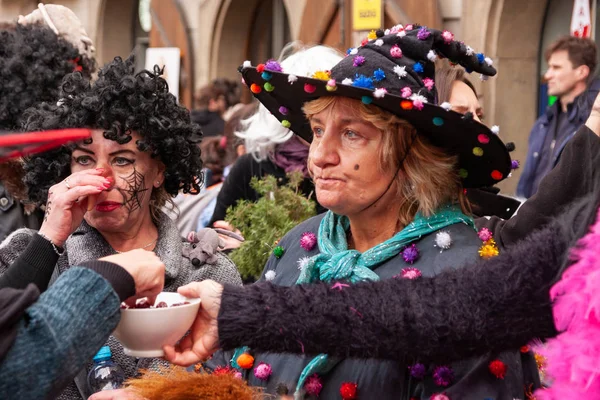 Prague Çek Cumhuriyeti Nisan 2017 Kostümlü Kadın Carodejnice Festivali Veya — Stok fotoğraf