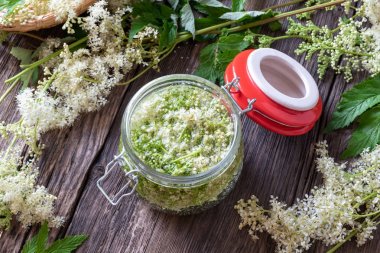 Meadowsweet çiçekleri tentür hazırlama