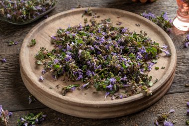 Masanın üzerinde yeni açmış bir sarmaşık bitkisi.