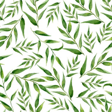 Düğün davetiyesi için suluboya evkalipt 