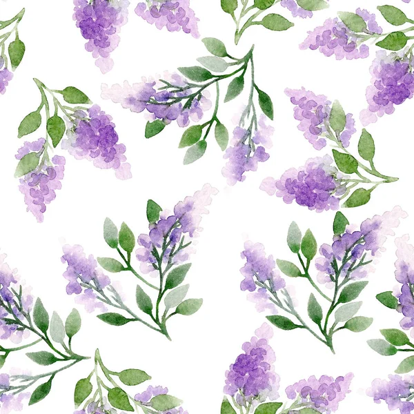 Watercolour Seamless Pattern Lilac — Stock Photo, Image