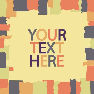 Kopyalama alanı olan 1x1 kare çerçeve. Sivri kenarları ve boya damlaları olan şekiller. Yeşil, kırmızı, turuncu ve gri renkler. Afişler, dergi makaleleri, kartlar, gönderiler, siteler için düzenlenebilir çerçeve. Stok resmi.