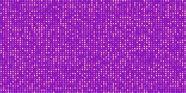 Mor arkaplanda mavi ve beyaz pikseller. Küçük pikseller ya da kareler birbirine eşit parçacıklar olarak. Parlak renkler. Posterler, afişler, kartvizitler, videolar, siteler ve bloglar için arkaplan.