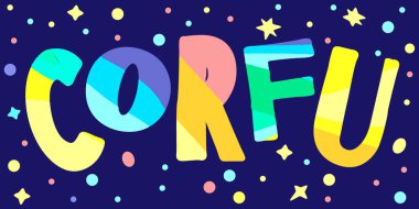 Singapur - çok renkli renkli renkli renkli renkli komik çizgi film izole edilmiş. Siyah arka plan. Poster, afiş, el ilanı, kartlar, hatıra eşyaları ve giysi ve tişörtler için Singapur. Stok resmi.