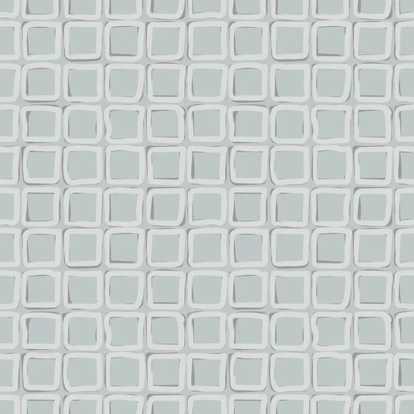 Squares - seamless pattern. Hand-drawn light gray squares of irregular shape. For embossed texture or background of fabrics, paper, computer games, applications, etc.