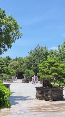 Da Nang, Vietnam 'ın tepelerindeki Buda Hanım Dünya Turistleri İçin Turizm Özellikleri. Yüksek kalite 4k görüntü