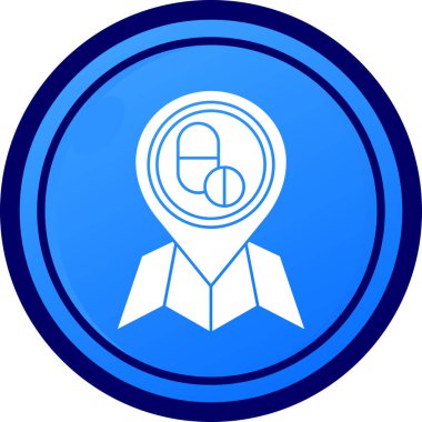 Tıp web simgesi, vektör çizim