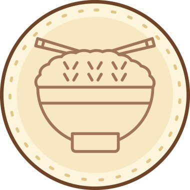 Rice web simgesi, vektör illüstrasyonu