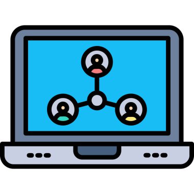 bağlantı web simgesi, vektör çizim