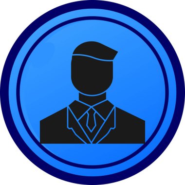 Adamım. Web simgesi basit illüstrasyon