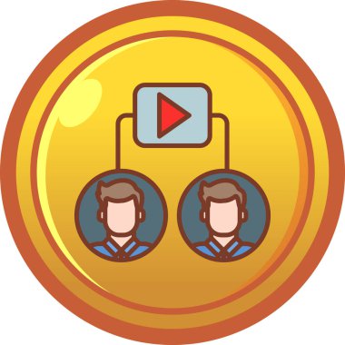 video simgesi. Basit vektör illüstrasyonu