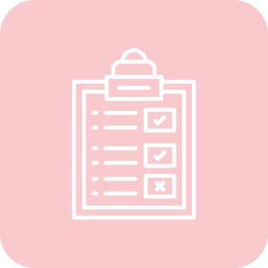 Denetim listesi web simgesi, vektör çizim