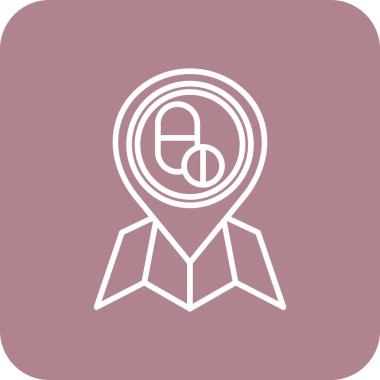 Tıp web simgesi, vektör çizim