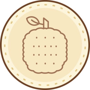 Yuvarlak çerçeveli yuvarlak desenli beyaz yuvarlak bir etiketin vektör çizimi