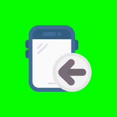 Akıllı telefon simgesi. Web için akıllı telefon vektör simgesinin düz çizimi