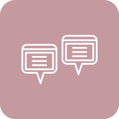 Konuş. Web simgesi basit illüstrasyon